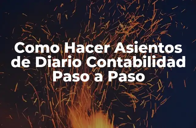 Como Hacer Asientos de Diario Contabilidad Paso a Paso