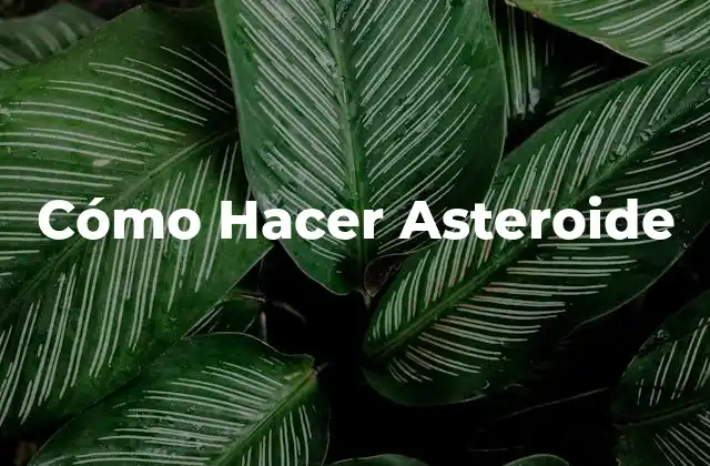 Cómo Hacer Asteroide