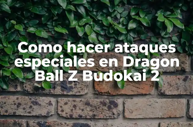 Como Hacer Ataques Especiales en Dragon Ball Z Budokai 2
