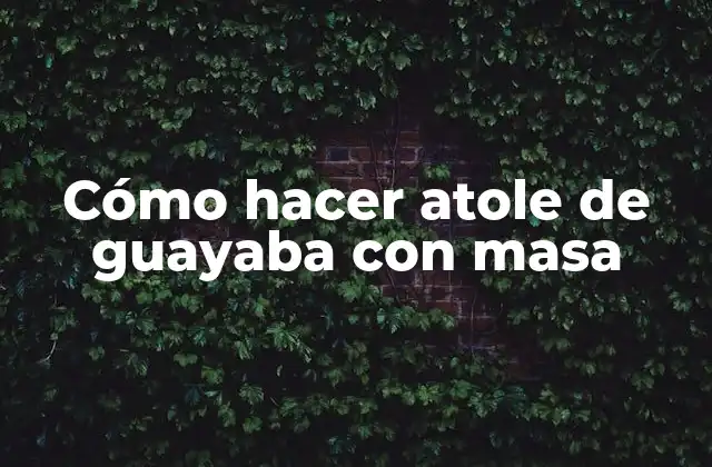 Cómo Hacer Atole de Guayaba con Masa 2 ¿Qué es el atole de guayaba con masa?