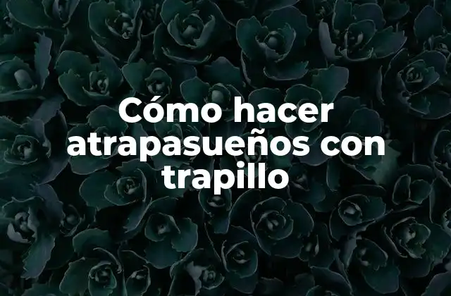 Cómo Hacer Atrapasueños con Trapillo