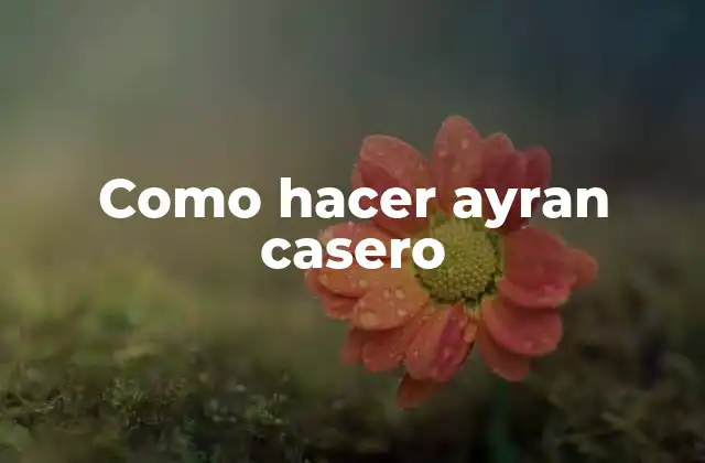 Como Hacer Ayran Casero