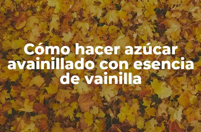 Cómo Hacer Azúcar Avainillado con Esencia de Vainilla