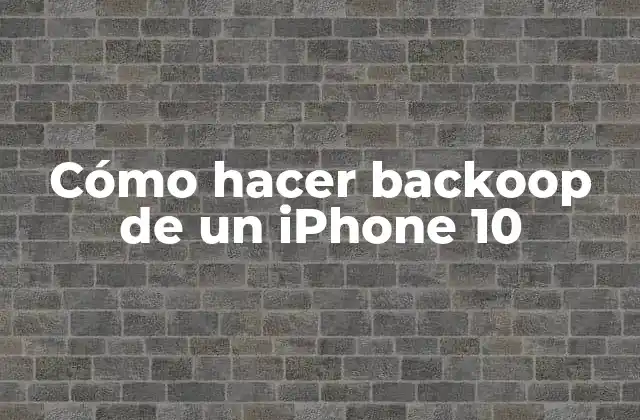 Cómo Hacer Backoop de un Iphone 10
