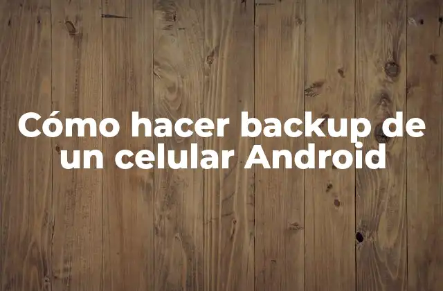 Cómo Hacer Backup de un Celular Android