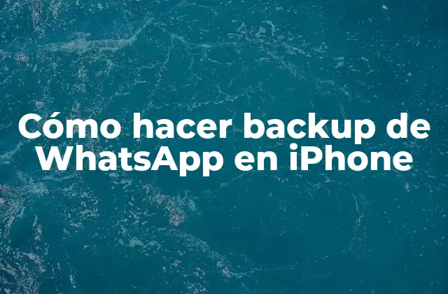 Cómo Hacer Backup de Whatsapp en Iphone