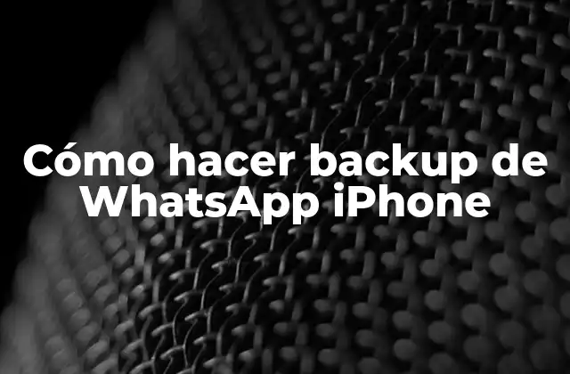 Cómo Hacer Backup de Whatsapp Iphone