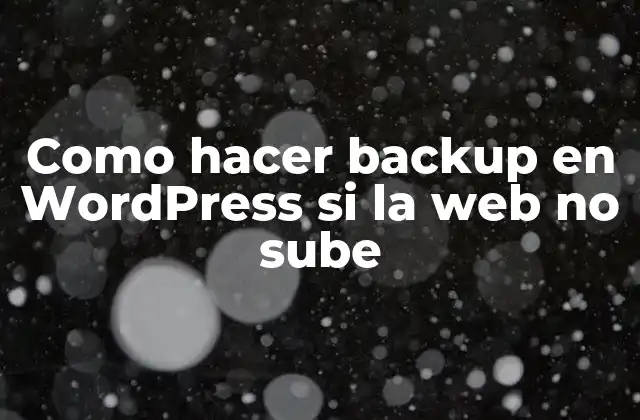 ¿Qué es un backup de WordPress y por qué es importante?