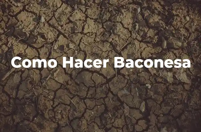 Como Hacer Baconesa