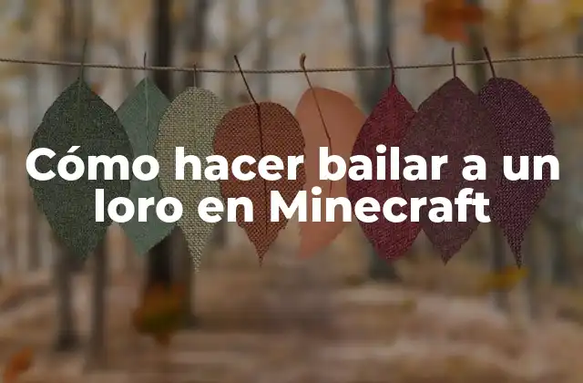Cómo Hacer Bailar a un Loro en Minecraft 2 Cómo hacer bailar a un loro en Minecraft