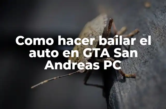 Como Hacer Bailar el Auto en Gta San Andreas Pc