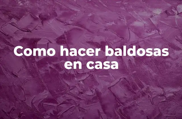 Como Hacer Baldosas en Casa