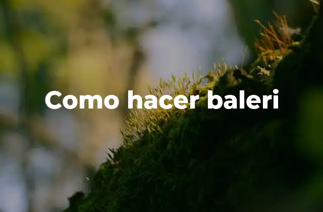Como Hacer Baleri