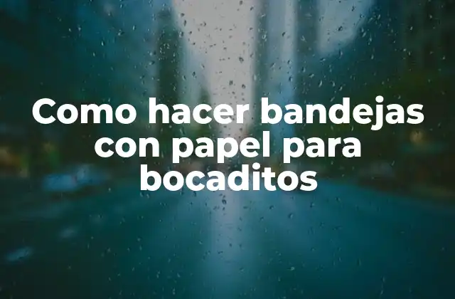 Bandejas con papel para bocaditos