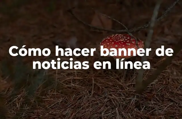 Cómo Hacer Banner de Noticias en Línea