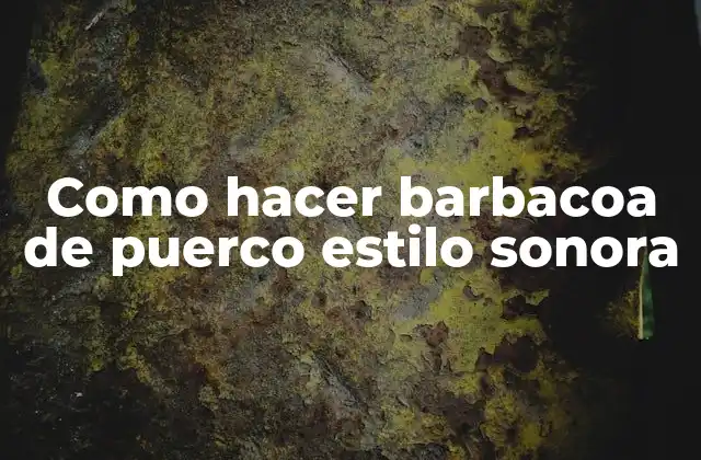 Como Hacer Barbacoa de Puerco Estilo Sonora