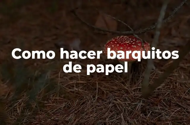 Como Hacer Barquitos de Papel
