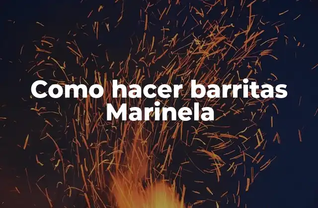 Como Hacer Barritas Marinela