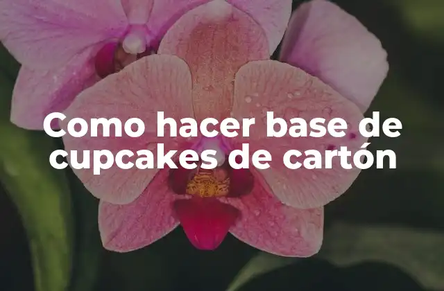 Como Hacer Base de Cupcakes de Cartón
