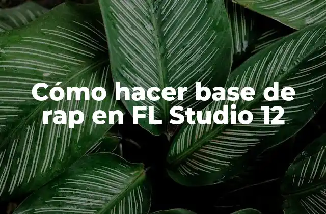 ¿Qué es una base de rap en FL Studio 12?