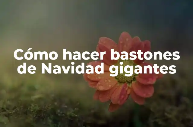 Cómo Hacer Bastones de Navidad Gigantes