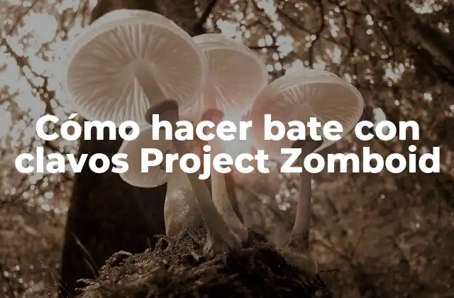 Cómo Hacer Bate con Clavos Project Zomboid