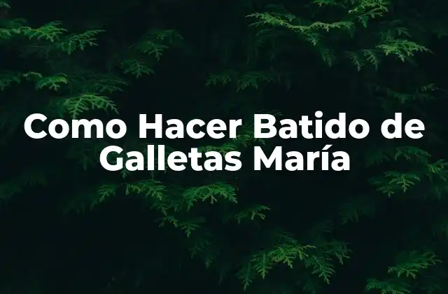 Como Hacer Batido de Galletas María