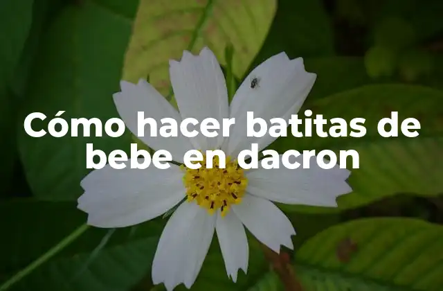 Cómo Hacer Batitas de Bebe en Dacron