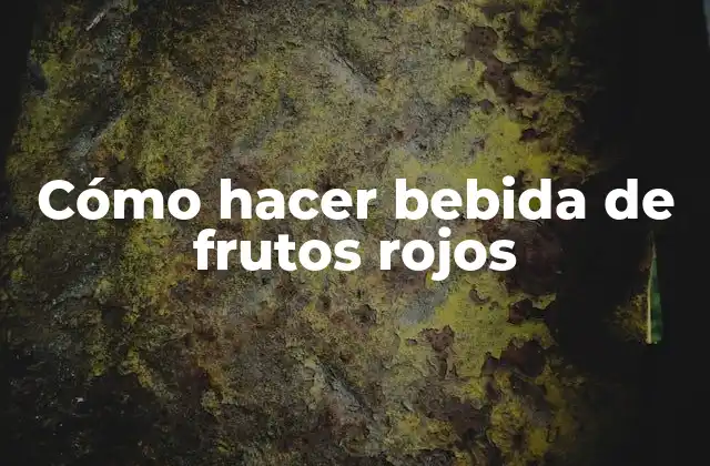 Cómo Hacer Bebida de Frutos Rojos