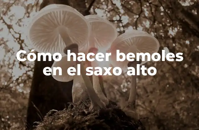 Cómo Hacer Bemoles en el Saxo Alto