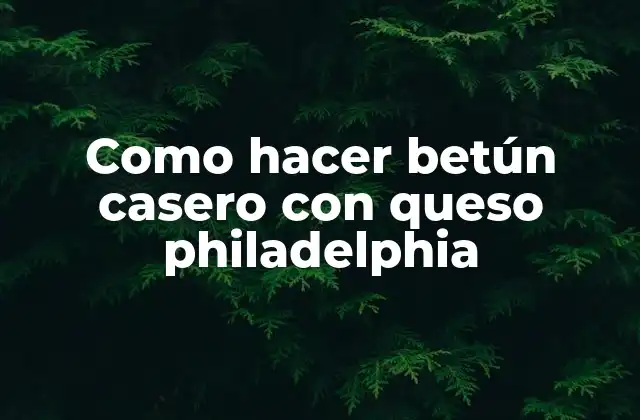 Como Hacer Betún Casero con Queso Philadelphia