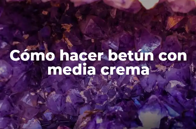Cómo Hacer Betún con Media Crema