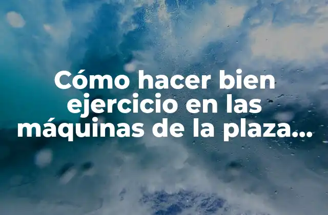 Cómo hacer bien ejercicio en las máquinas de la plaza correctamente