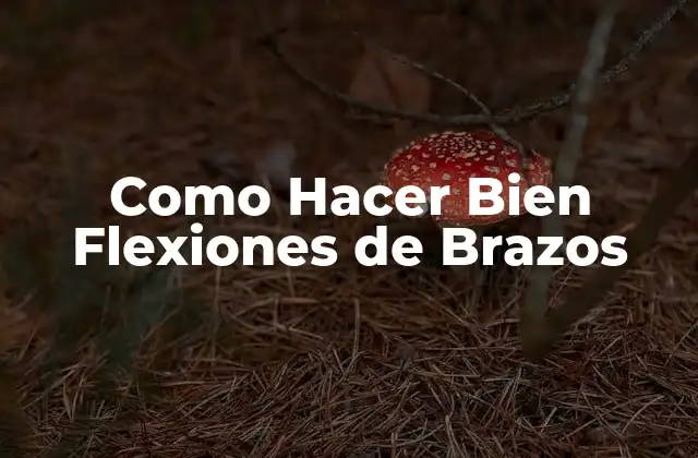 Como Hacer Bien Flexiones de Brazos