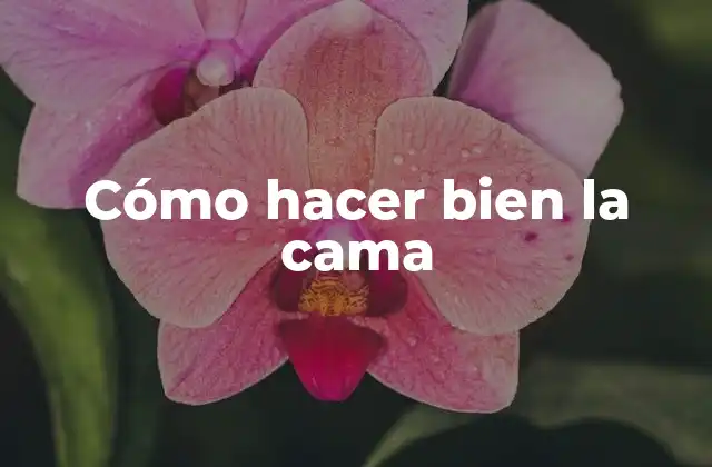 Cómo hacer bien la cama