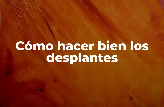 Cómo Hacer Bien los Desplantes 2 Cómo hacer bien los desplantes