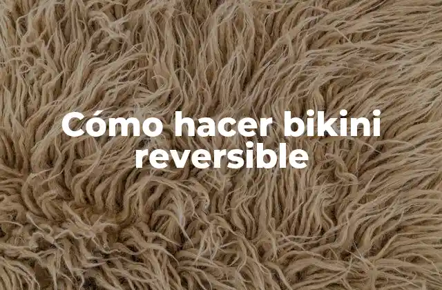 Cómo Hacer Bikini Reversible
