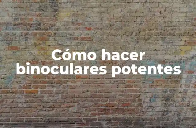 Cómo Hacer Binoculares Potentes 2 Cómo hacer binoculares potentes