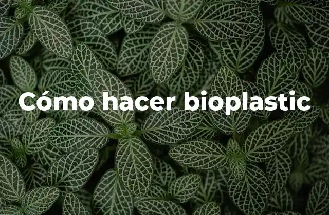 Cómo Hacer Bioplastic