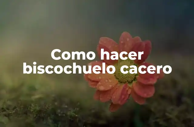 Como Hacer Biscochuelo Cacero