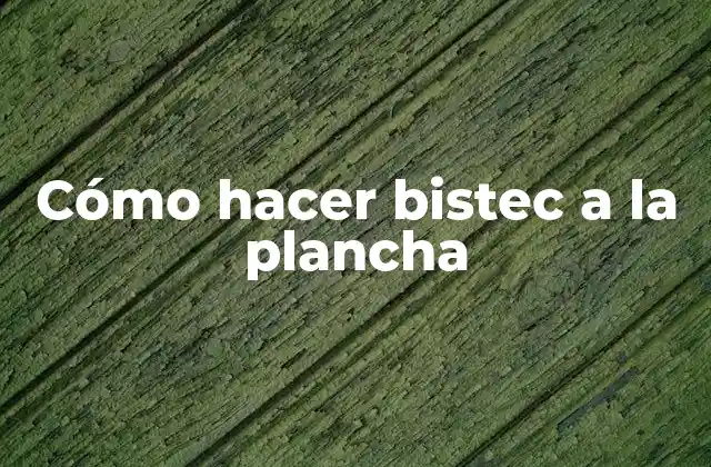 Cómo Hacer Bistec a la Plancha