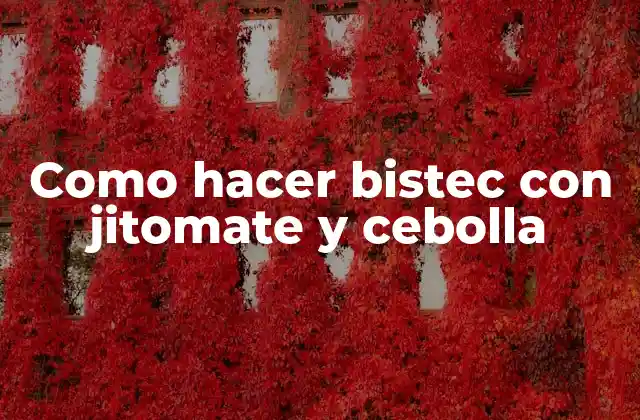 Como Hacer Bistec con Jitomate y Cebolla