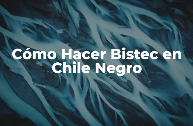 Cómo Hacer Bistec en Chile Negro
