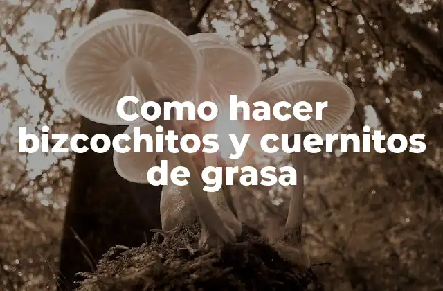 Como Hacer Bizcochitos y Cuernitos de Grasa