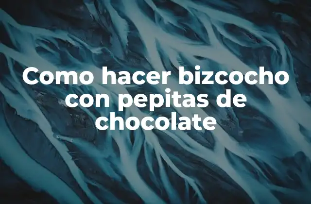 Como Hacer Bizcocho con Pepitas de Chocolate