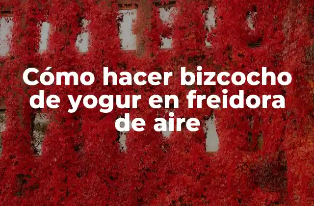 Cómo Hacer Bizcocho de Yogur en Freidora de Aire