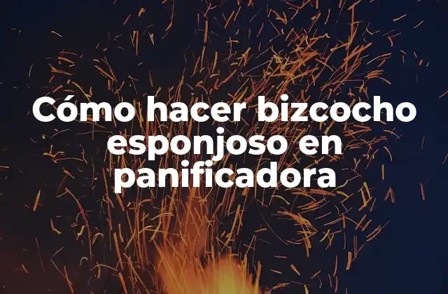 Cómo Hacer Bizcocho Esponjoso en Panificadora