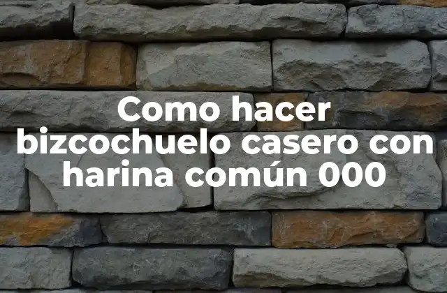 Como Hacer Bizcochuelo Casero con Harina Común 000