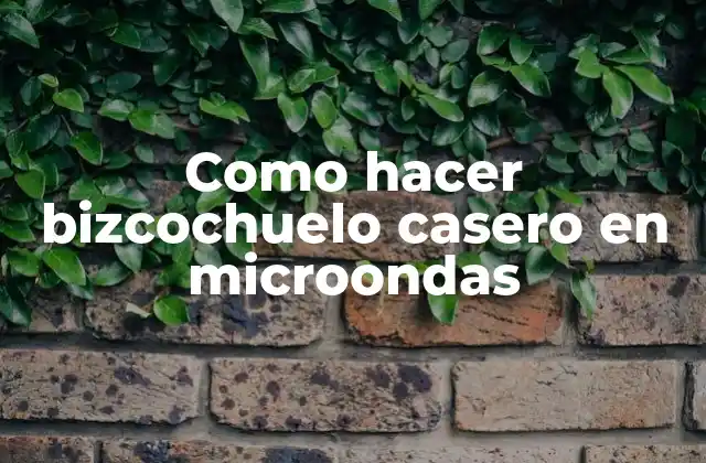 Como Hacer Bizcochuelo Casero en Microondas