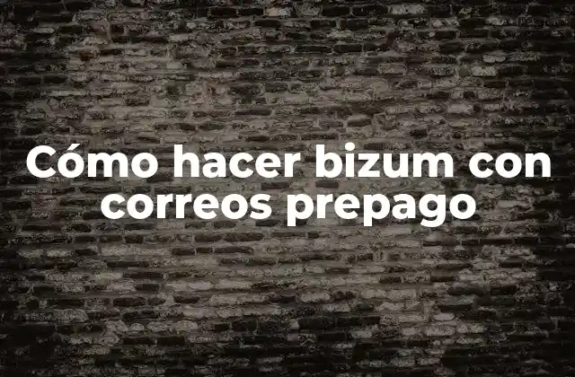 Cómo Hacer Bizum con Correos Prepago